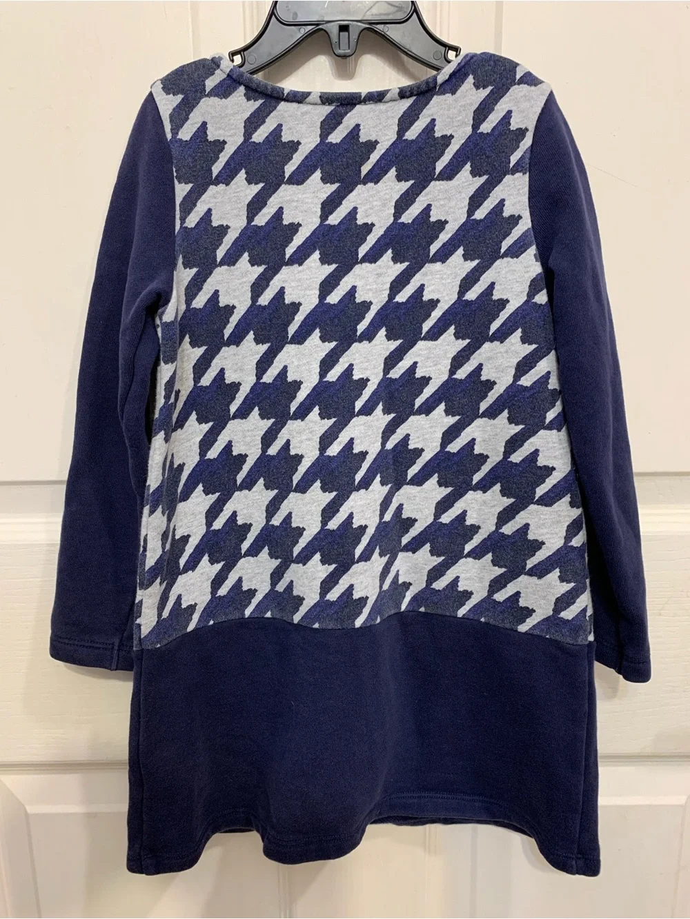 Vintage Gymboree Houndstooth Navy & Gray Sz 4 Girls Dress.              3645